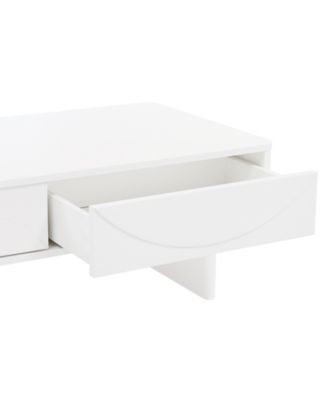 47.2" Wood Ella Modern 2-Full Extension Drawer Coffee Table