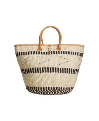 Balance Point Handwoven Straw Sisal Basket Tote Bag