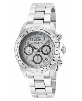 Men's 17023 Speedway Quartz Chronograph White Dial Watch