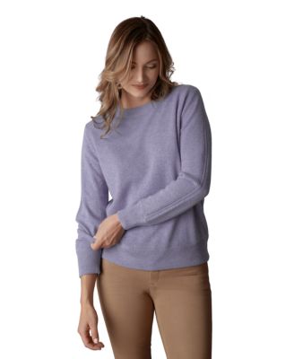 Women's Itch-Free Cashmere Crewneck Sweater with Soft Liner