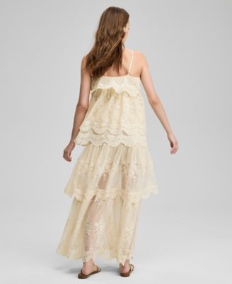 Women's Tiered Lace Maxi Dress, Exclusively at Macy's