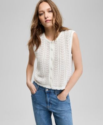 And Now This - Women's Crochet Sweater Vest