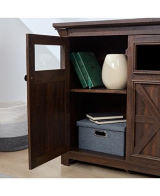 Farmhouse Buffet Cabinet with Storage, 3 Doors, Adjustable Shelf, Espresso