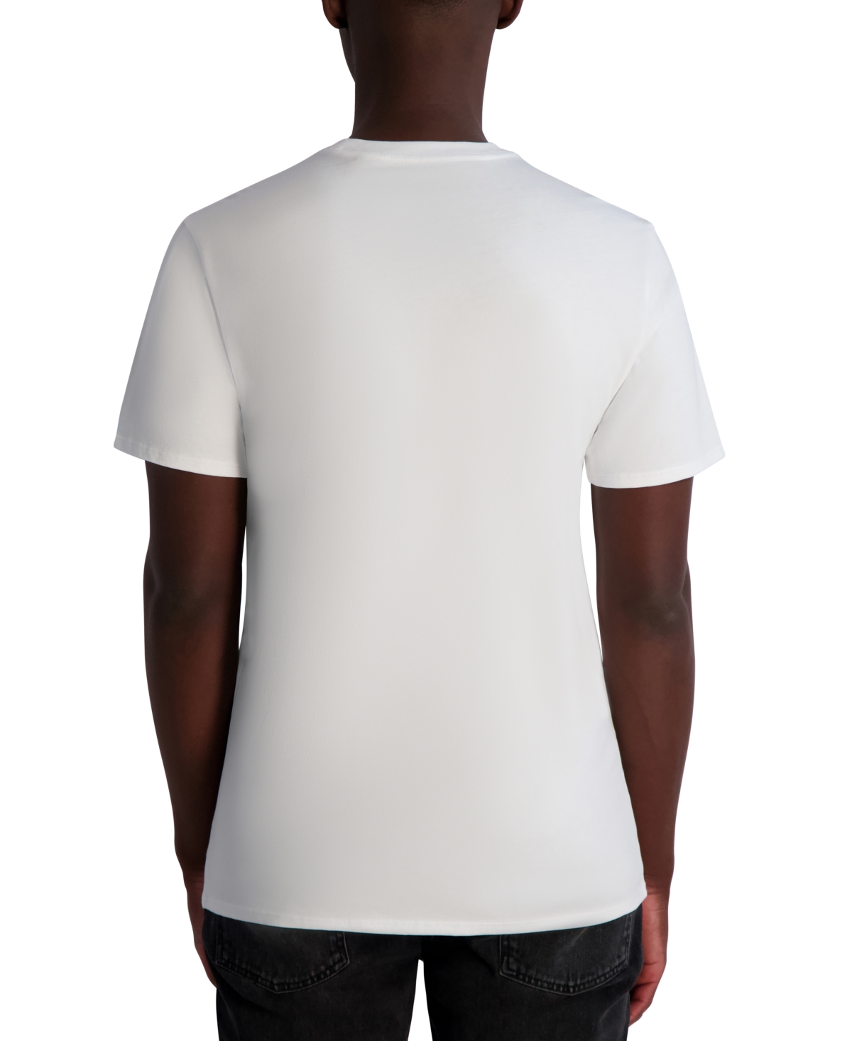 Karl Lagerfeld Men's Core Short Sleeve Crewneck Chest Logo T-shirt In White