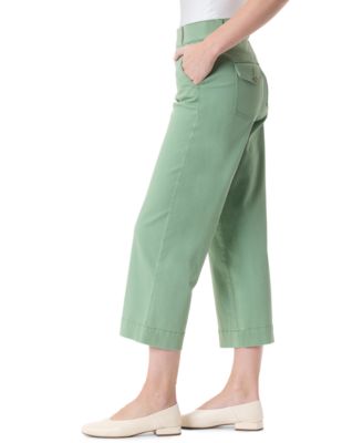 Women's Shape-Effect Wide-Leg Cropped Pull-On Pants