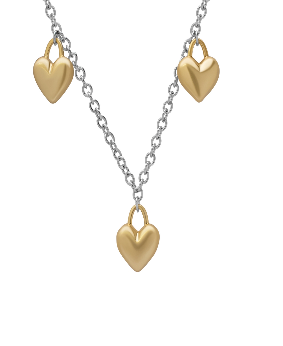 Macy's Women's Three Heart Short Pendent Necklace
