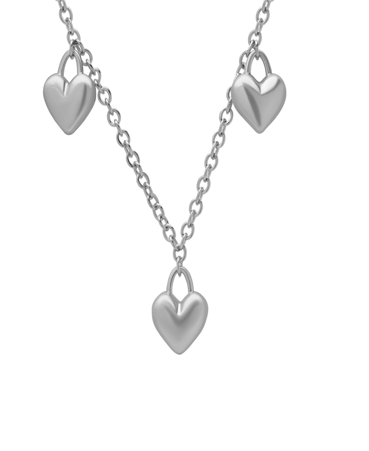 Macy's Women's Three Heart Short Pendent Necklace