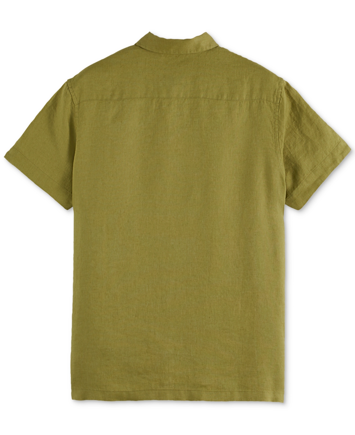 Scotch & Soda Men's Relaxed Fit Short Sleeve Linen Button-front Shirt