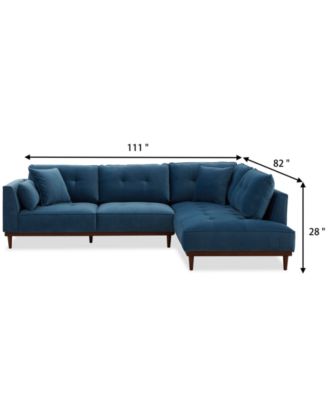 Hazelynn 2-Pc. Fabric Sectional, Exclusively at Macys