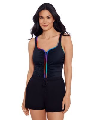 Women's Zip-Up One-Piece Swimsuit