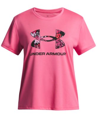 Under Armour - Big Girls Tech-Print-Fill Logo Short-Sleeve T-Shirt
