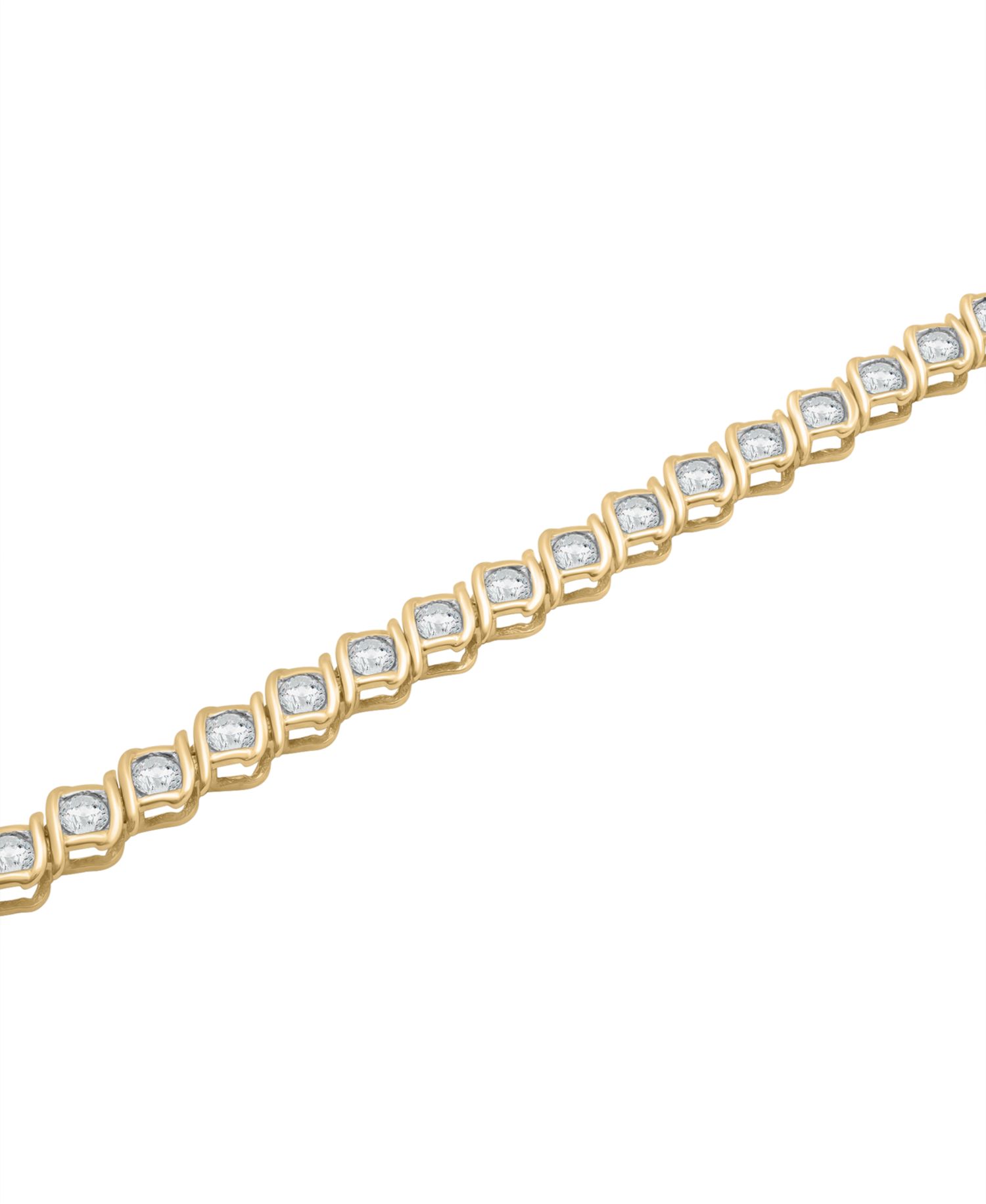 Diamond Swirl Link Tennis Bracelet (2 ct. t.w.) in 10k Gold