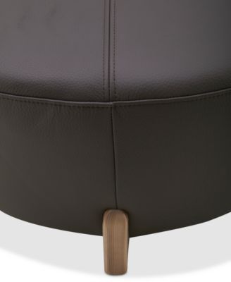 Nierling Leather Ottoman, Exclusively at Macy's