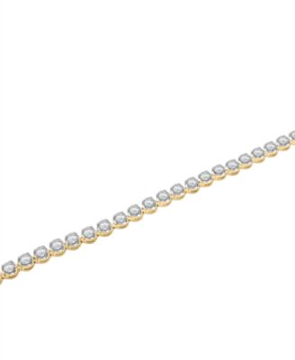 Diamond Prong-Set Tennis Bracelet (3 ct. t.w.) in 10k Gold, Exclusively at Macy's