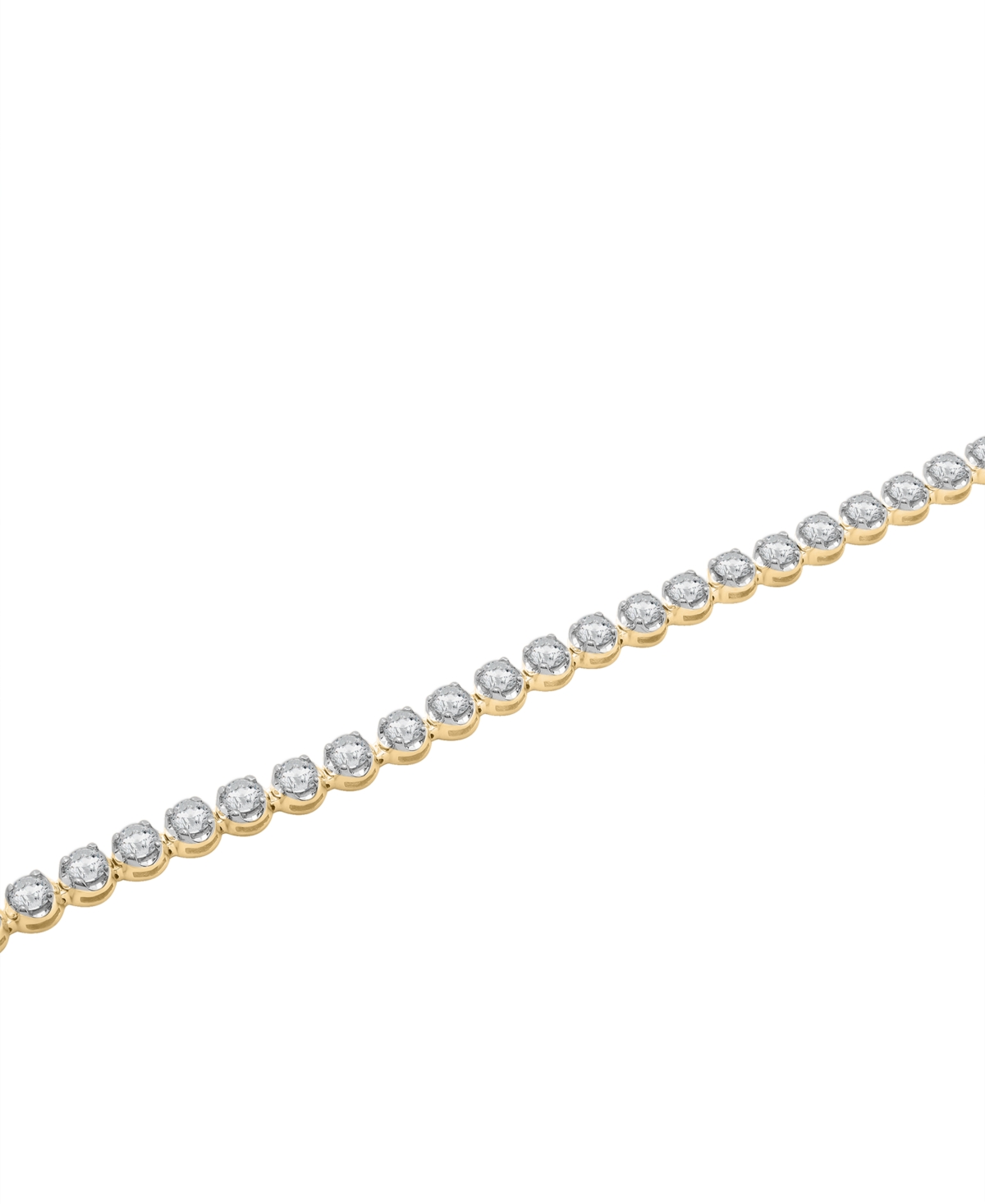 MACY'S DIAMOND PRONG-SET TENNIS BRACELET (3 CT. T.W.) IN 10K GOLD, EXCLUSIVELY AT MACY'S 