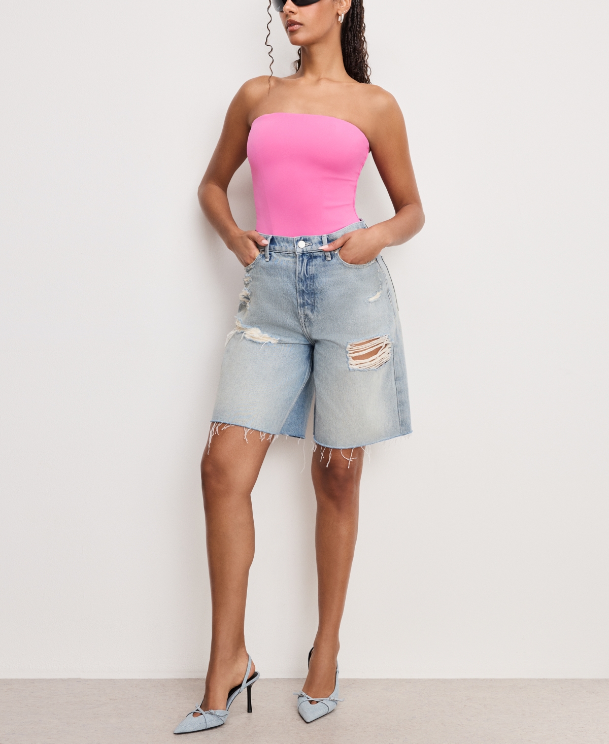 GOOD AMERICAN WOMEN'S CORSET STRAPLESS BODYSUIT 