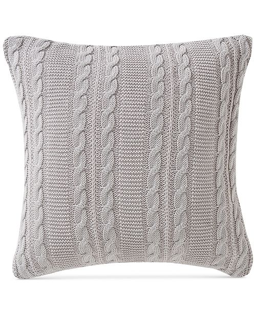 Victoria Classics Dublin Cable Knit 18 Square Decorative Pillow