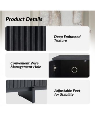 Modern Adamo 58"Wide 4 door Wood Sideboard