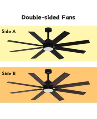 72" Ceiling Fan with Light, Solid Wood Blades, Quiet Reversible DC Motor, Remote Control, Indoor/Outdoor for Bedroom, Living Room & Porch.