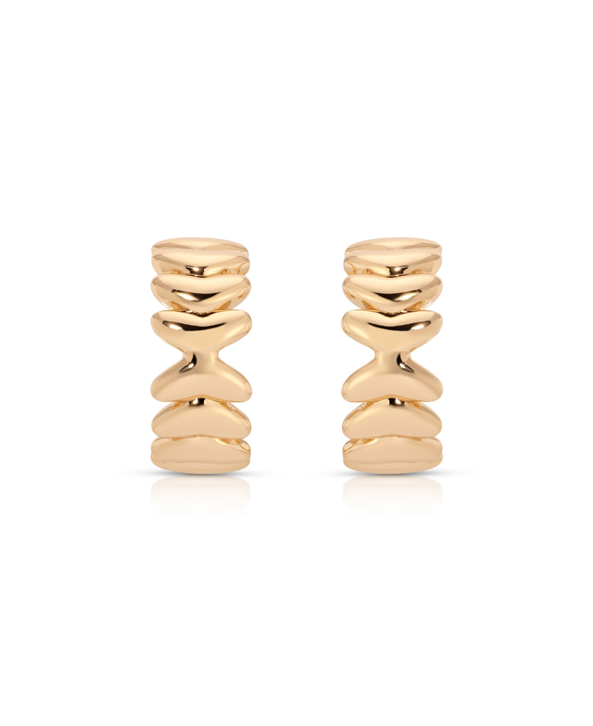 Ettika Metal Moderna Medium Half Hoop Earrings