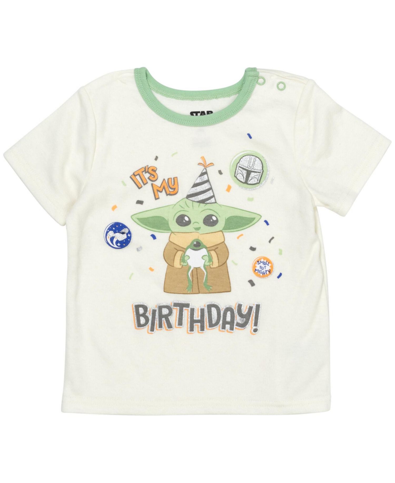 Baby Boys Yoda Pullover T-Shirt Diaper Cover and Hat 3 Piece Outfit Set