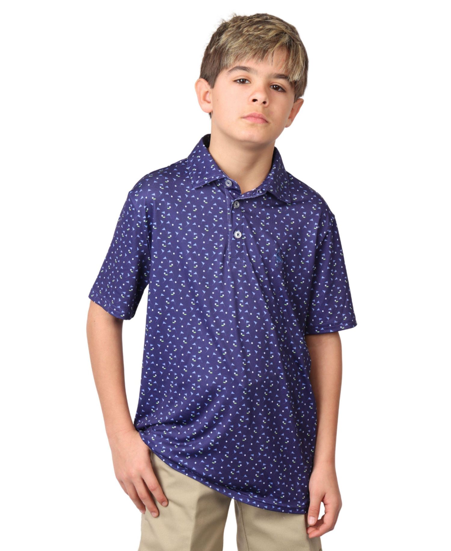 Men's Pin Flags Printed Performance Polo