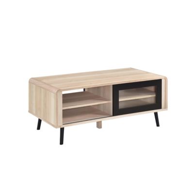 Nathan Mid Century Modern Coffee Table with Storage Shelf