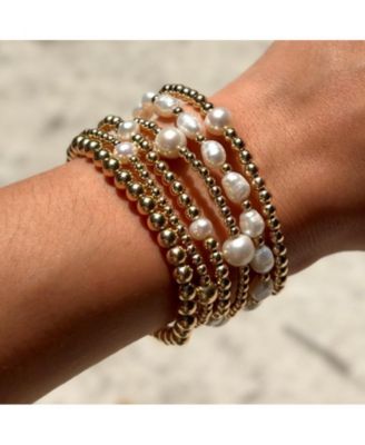 Gold Filled Pearl Bead Bracelet