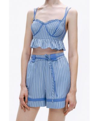 Women's Ruffle Crop Top