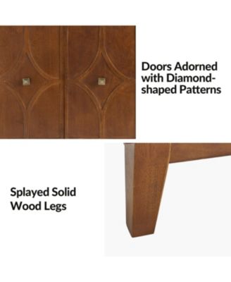 Mid-Century Sideboard with Solid Wood Legs and Adjustable Shelves