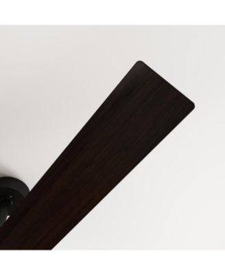 65 inch ceiling fan without light, can be used both indoors and outdoors, with remote control, reversible DC motor, no noise, suitable for bedroom, living room, terrace, porch, solid wood, black