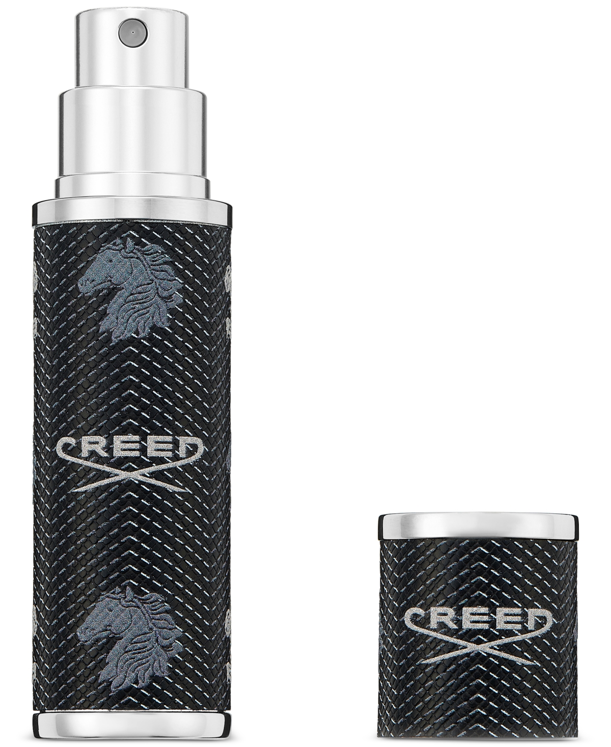 Leather Refillable Travel Spray - Black, 0.16 oz.
