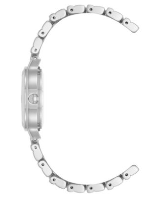 Women's Quartz Essential Round Silver-Tone Metal Alloy Watch, 32mm