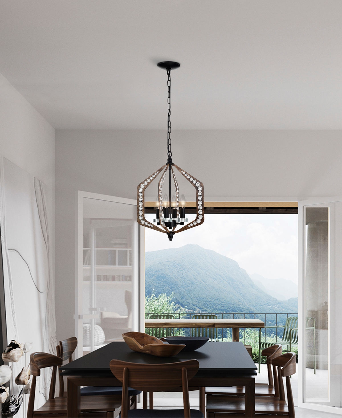 Home Accessories 14" Germana 4-light Indoor Chandelier