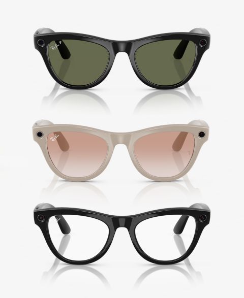 Очки Ray-Ban Unisex AI Meta Skyler Glasses Collection - GEN 1, цвет: Чёрный фиолетовый