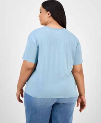 Trendy Plus Size Butterfly Applique T-Shirt