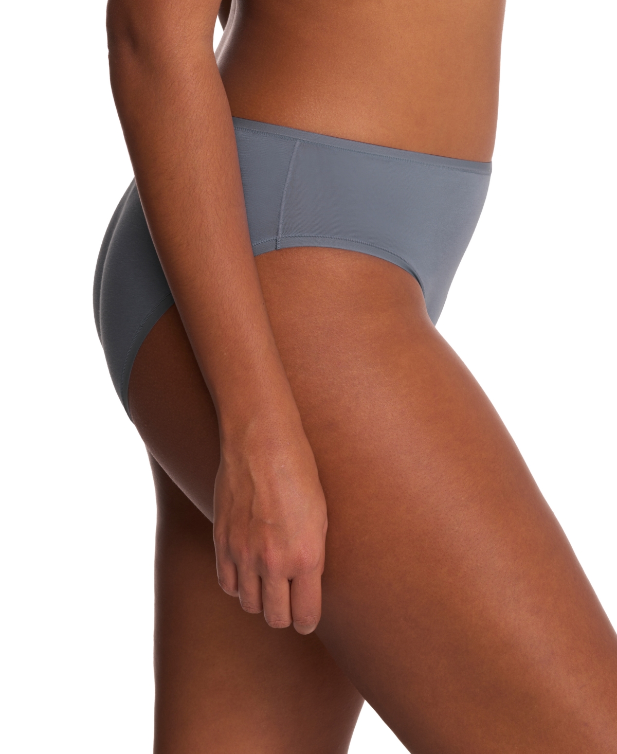 Natori Bliss Bare Cotton High Cut Brief In Blue
