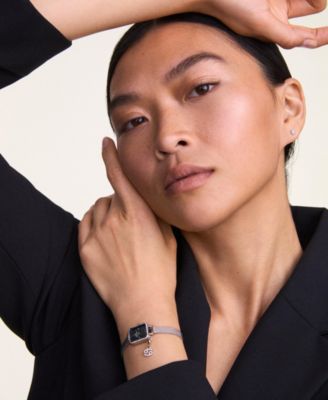 Women's Analog Silver Tone Stainless-Steel Watch, 15mm