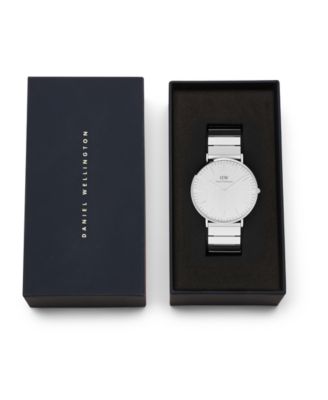 Men's Analog Silver Tone Stainless-Steel Watch, 40mm