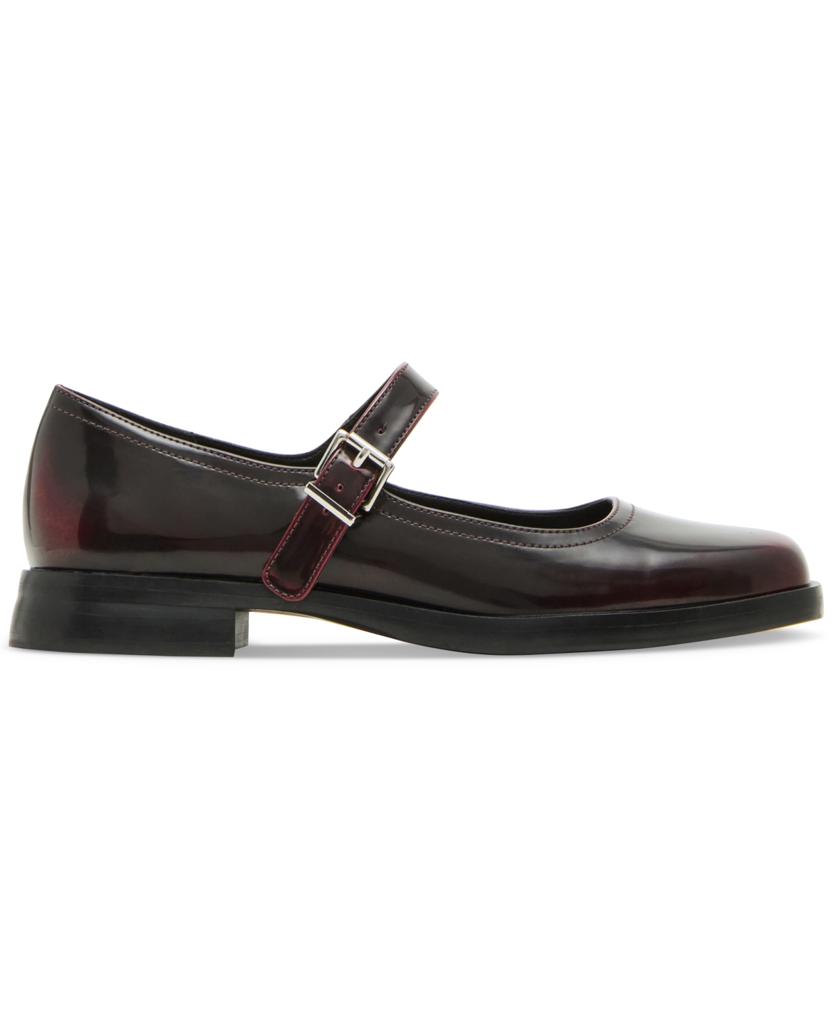 Madden Girl Dominic Mary-jane Tailored Flats In Burgundy