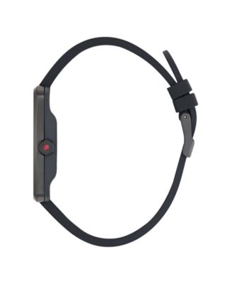 Unisex Analog Black Silicone Watch, 32mm