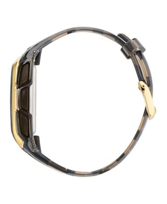 Unisex Analog Black Resin Watch, 45mm