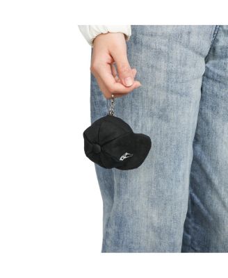 Logo Black Mini Wool Hat Keychain With Storage Pocket