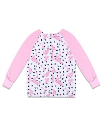 Earth Baby Outfitters Baby Boys 2-Piece Long Sleeve Pajama Set - Pink splash ink