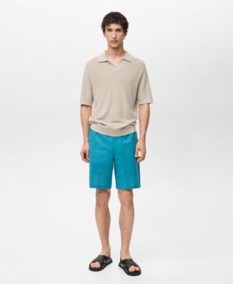 Men's Linen Bermuda Drawstring Shorts