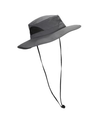 Men's 2-Pack Charcoal & Khaki Wide Brim Technical Boonie Sun Hat with Vented Mesh Piecing