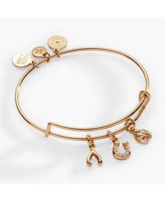 St Patricks Day Bangle Bracelet Love And Luck Muli Charm