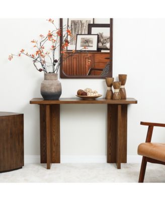 46-Inch Wide Wood Walnut Finish Console Table