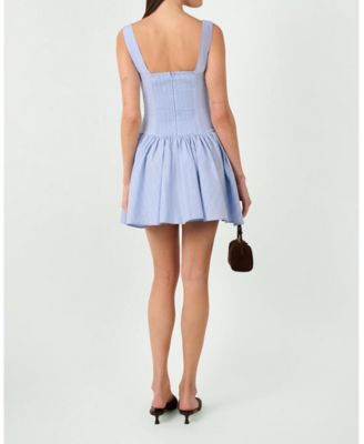 Women's Corset Peplum Mini Dress