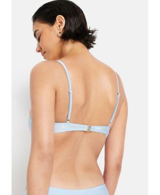 Women's Shimmer Scoop Neck Bikini Swimsuit Top Bra Sizing